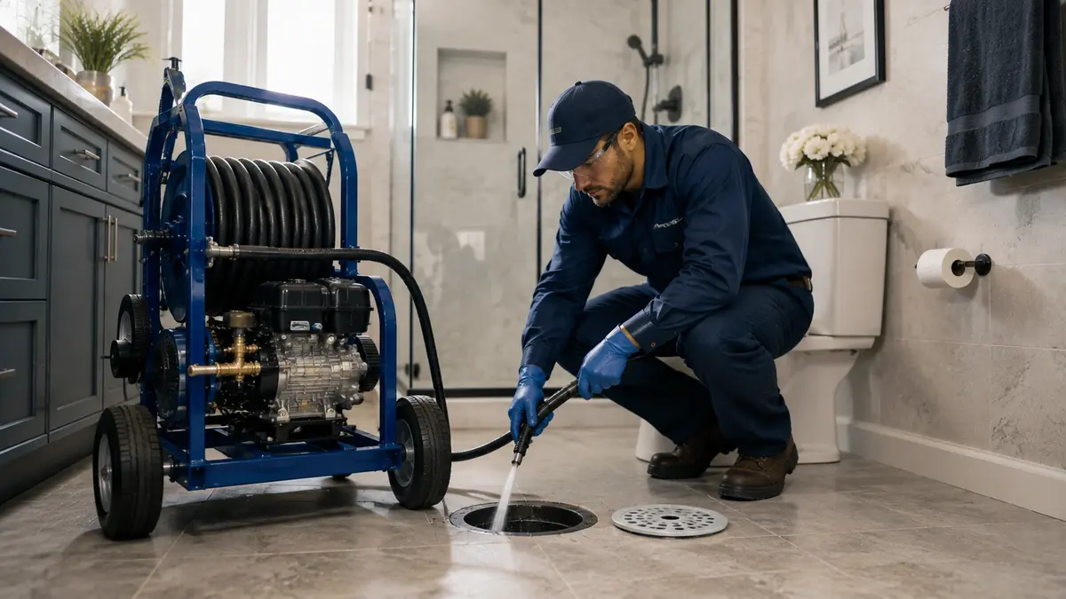Bathroom Drain Hydro Jetting in Hermosa Beach
