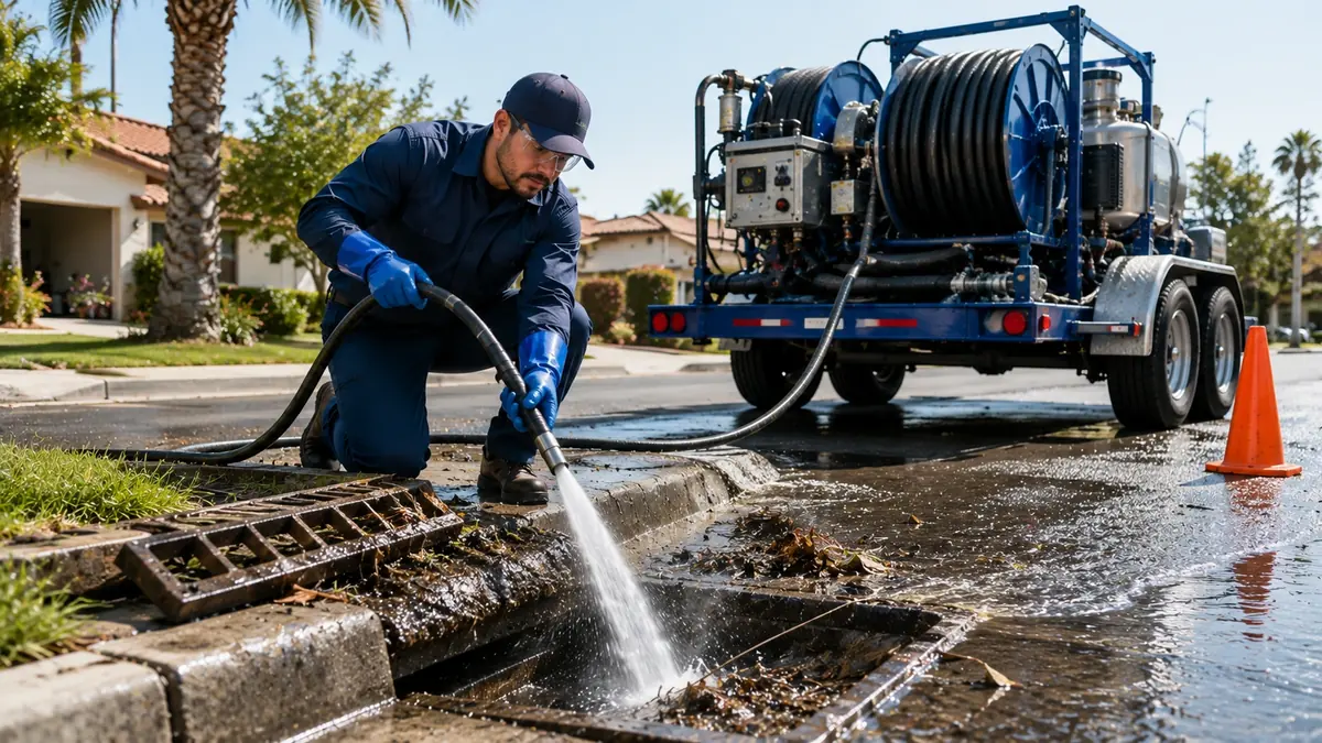 Storm Drain Hydro Jet Cleaning in Hermosa Beach